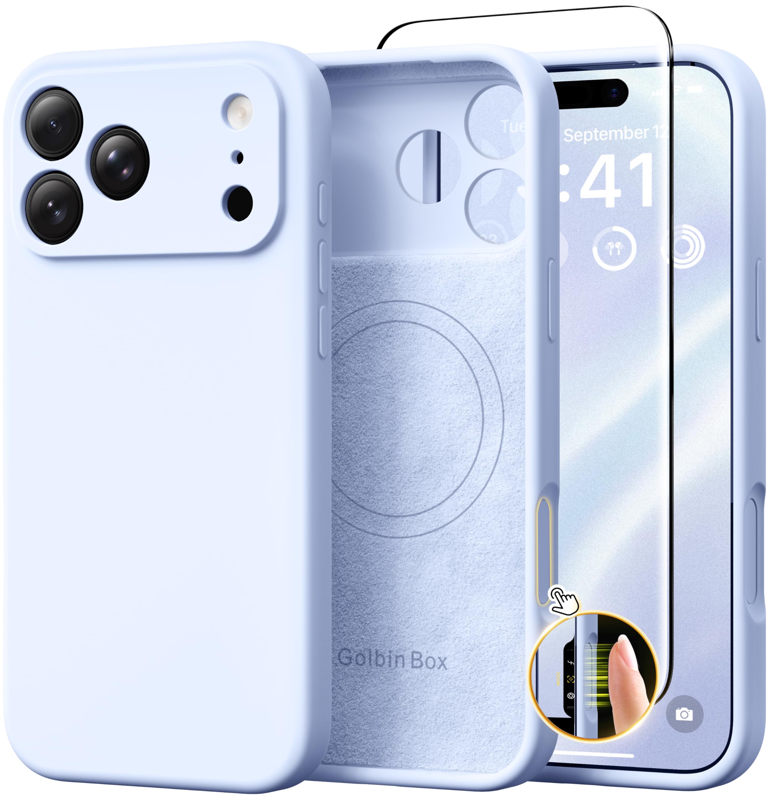 GolbinBox Magnetic for iPhone 18 Pro Max Case/17 Pro Max Case, Baby Blue