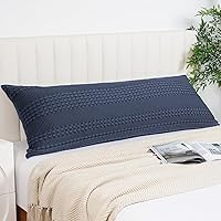 Vista 93 de PHF Fundas de almohada con tejido de gofre de 24" x 24", paquete de 2, funda de almohada cuadrada 100% algodón para decoración de ropa de cama, sin