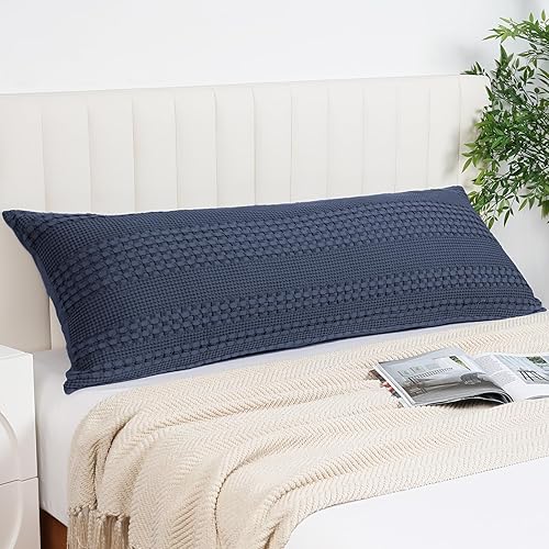 Miniatura 93 de PHF - Fundas de almohada 100% algodón con tejido gofre europeo, 26 x 26 pulgadas, 2 unidades para decoración elegante del hogar, sin relleno