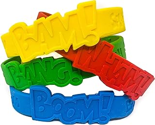 48 Superhero Bracelet Party Supplies - Superhero Party Favors