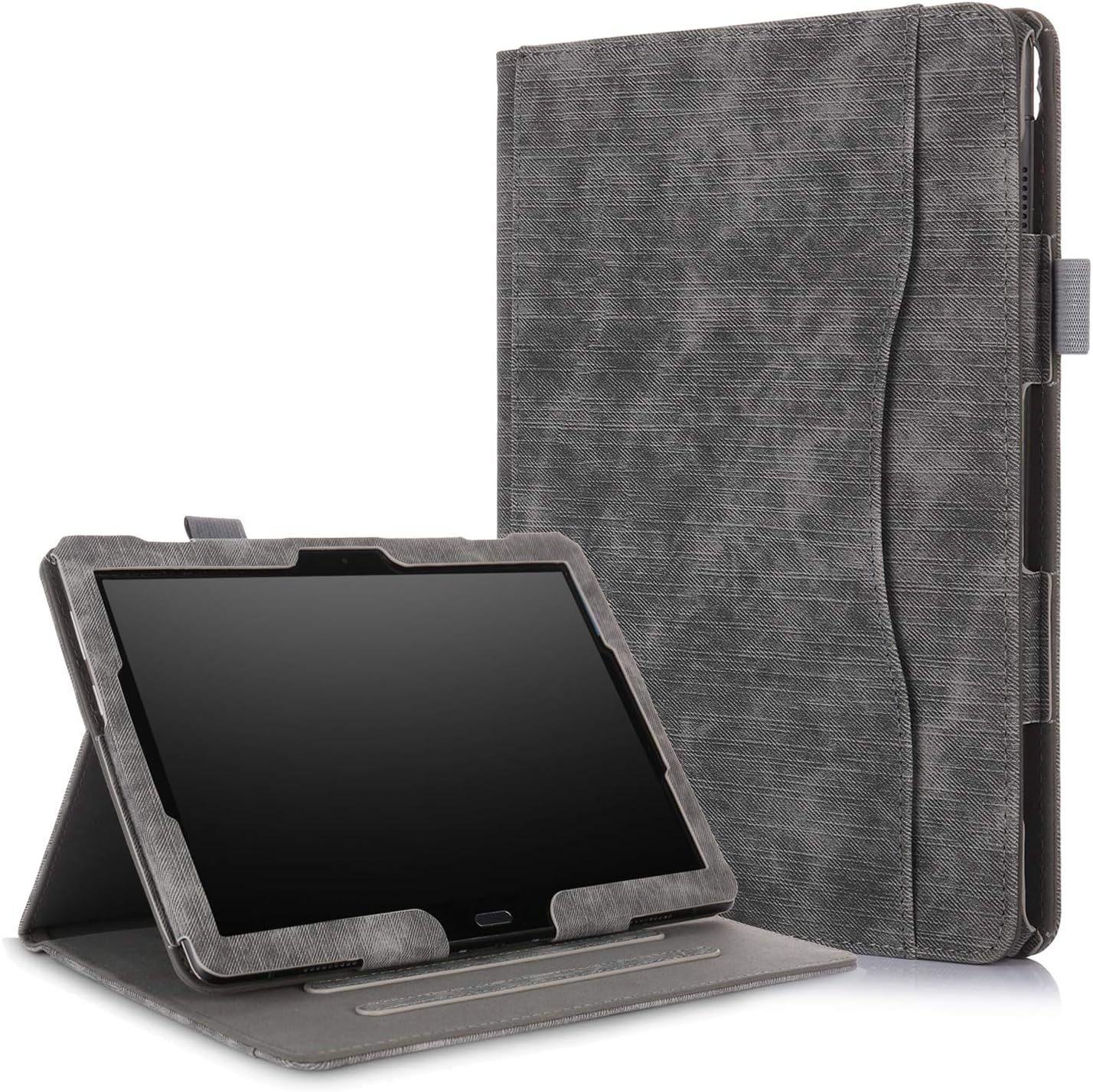 Multifunctional Case for Lenovo Tab M10(TB-X505F TB-X505L TB-X605F TB-X605L) / P10(TB-X705F) with Multi-angles and Hand Holder, Black