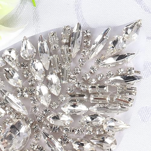 Miniatura 2 de Cinturón de boda con parches para planchar, cinturón de diamantes de imitación para mujer, liguero nupcial, cinturón de cintura con ribete de oro