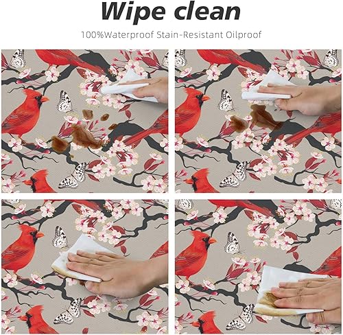 Vista 31 de Famame Beautiful Bloom - Mantel redondo ajustable con borde elástico, impermeable, con borde elástico, para interiores y exteriores, se adapta a