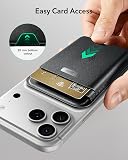 ESR for MagSafe Wallet with Find My Functionality, 5 Cards Holder, RFID Blocking, Strong Magnetic Wallet Tracker, for iPhone 17e/17/16/15/14/13/12 Series, Not 13/12 Mini, Black - 6