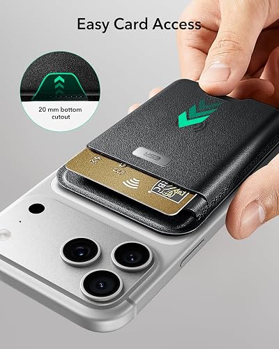 ESR for MagSafe Wallet with Find My Functionality, 5 Cards Holder, RFID Blocking, Strong Magnetic Wallet Tracker, for iPhone 17e/17/16/15/14/13/12 Series, Not 13/12 Mini, Black - 6