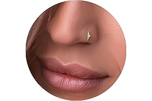 Tiny Green Opal Shamrock Nose Ring