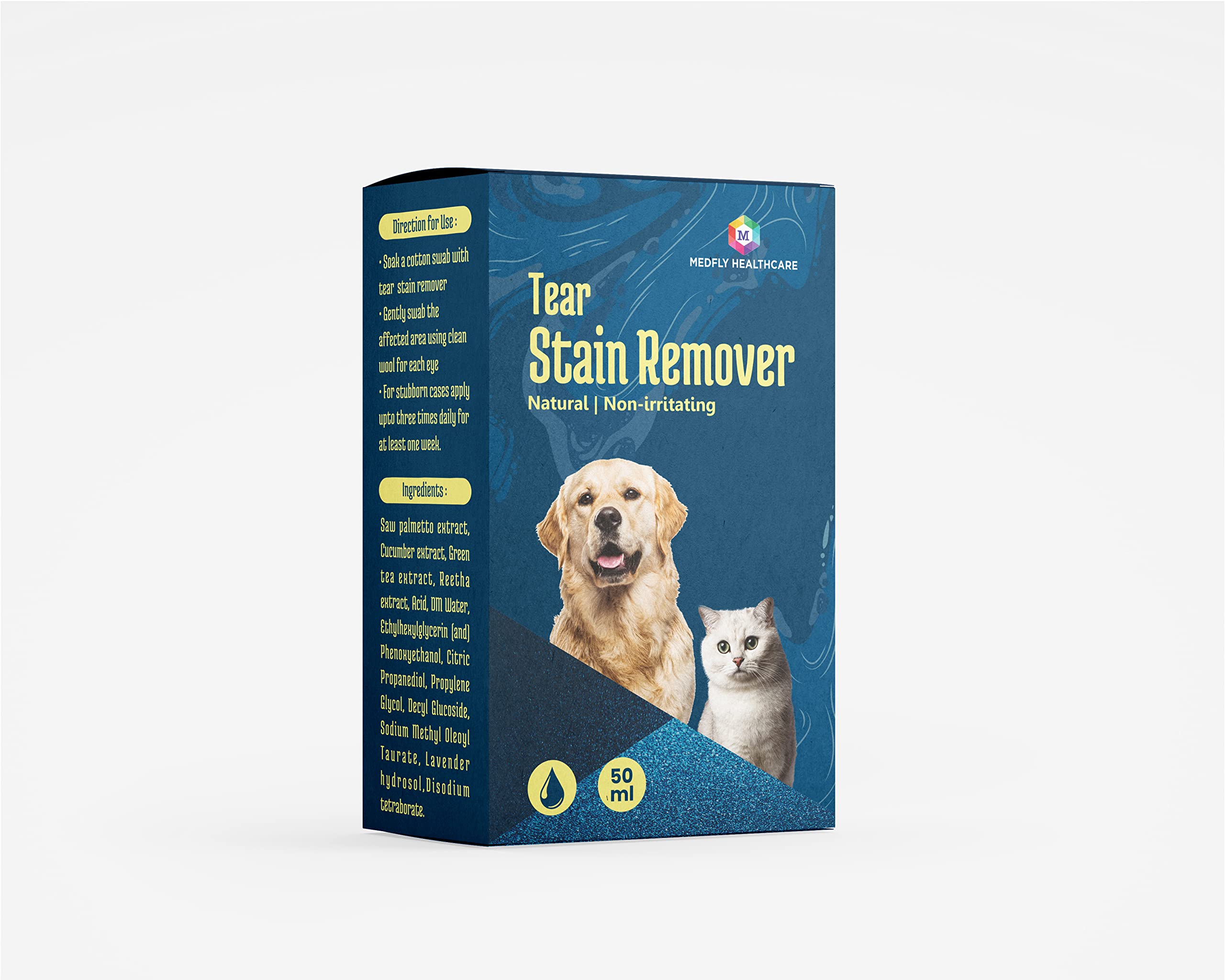 Medfly Healthcare VisioNex Tear Stain Remover for Dogs & Cats, 50 ml, Pet Eye Care Formula (B0BQRM1SPR) Amazon Price History, Amazon Price Tracker
