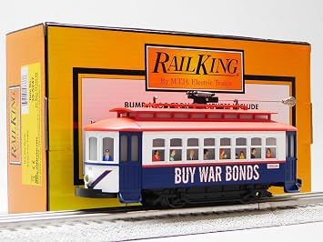 MTH RAILKING WAR Bonds Bump N GO Trolley O Gauge 30-5247