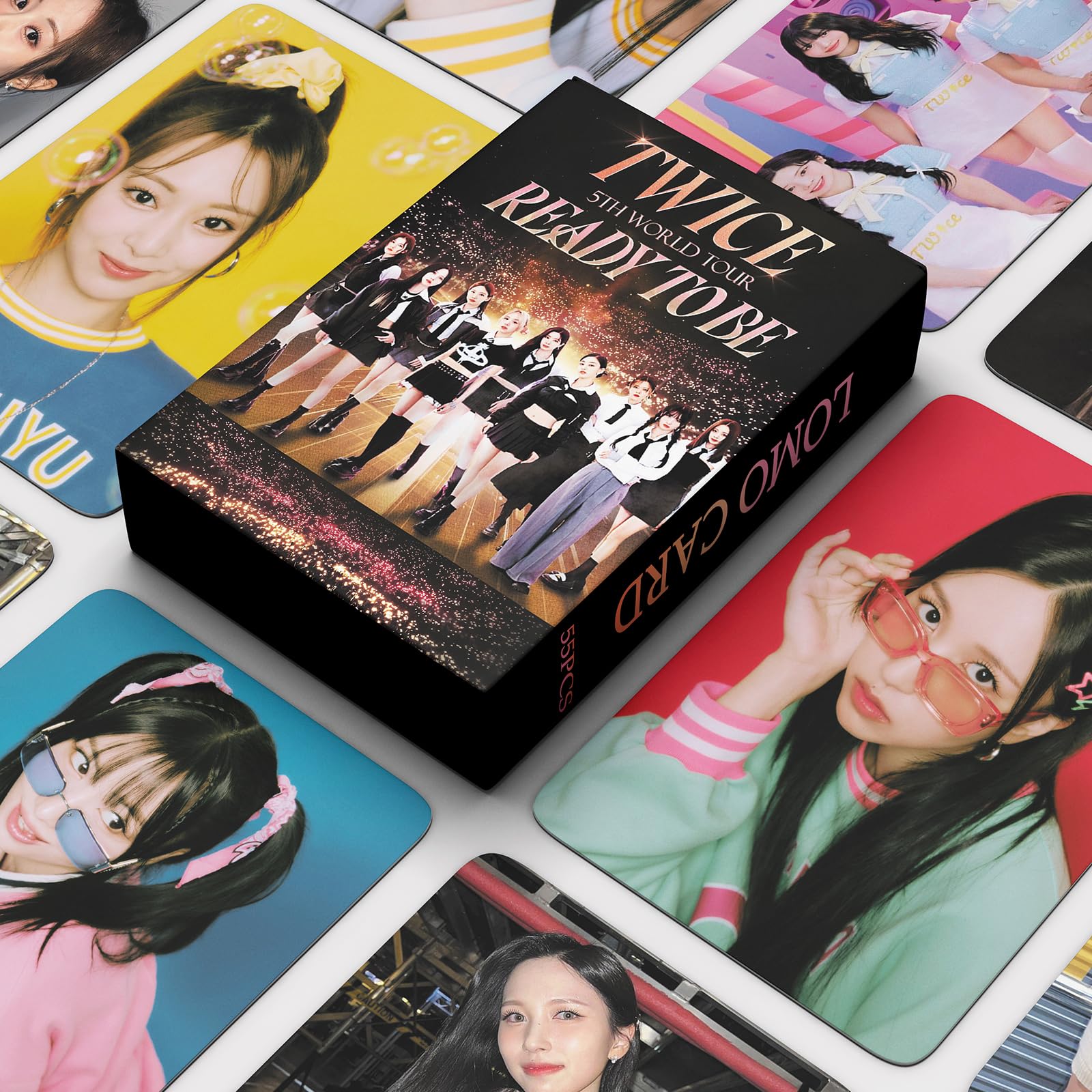 PYAJUU TWICE Photo Cards 55pcs TWICE READY TO BE WORLD TOUR