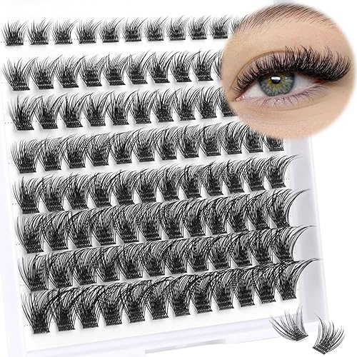 Pestañas en racimo, 96 unidades, extensiones de pestañas individuales, extensiones de pestañas rizadas C D, extensiones de pestañas postizas mega