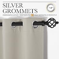 Vista 3 de NICETOWN - Cortinas opacas naturales para dormitorio (1 par, 42 x 63 pulgadas), cortinas opacas para oscurecer la habitación con aislamiento térmico