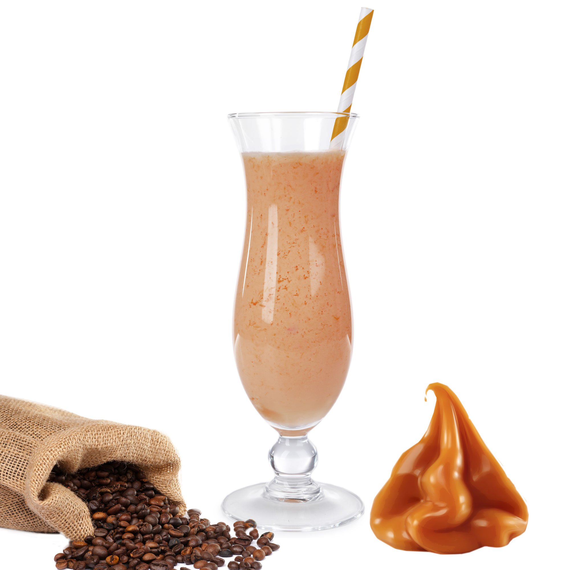 1 Kg Karamell Kaffee Geschmack Eisgetränkepulver für 9 Liter Smoothi Slush Sorbet Granita Eisgetränke Eis Cocktails