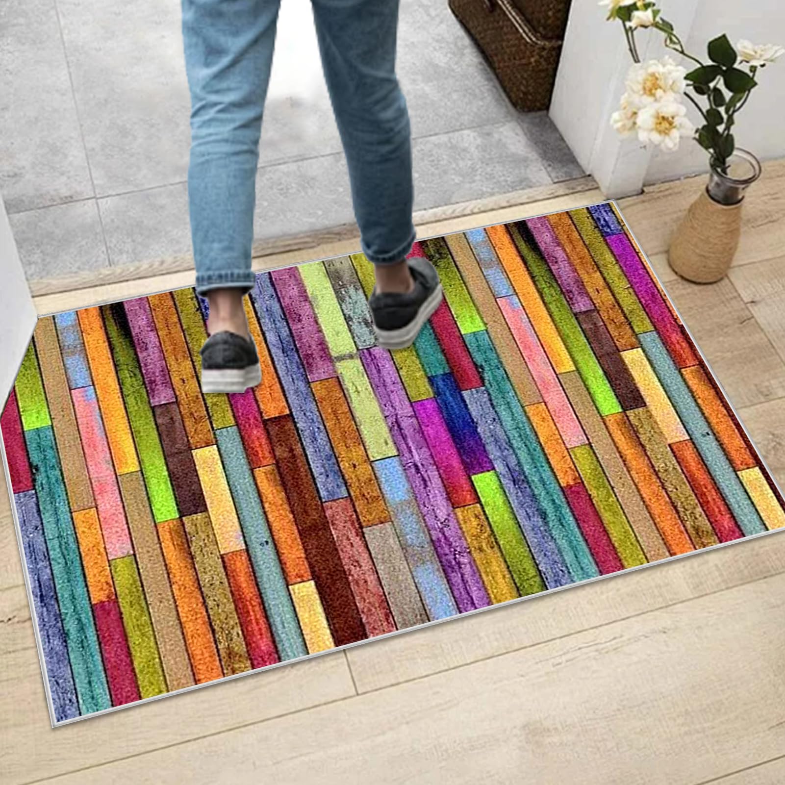 Zmywalny dywanik kuchenny długi korytarz dywaniki 60 x 500 cm antypoślizgowy dywanik do przedpokoju dywaniki antypoślizgowe nadające się do prania wąska długa mata do przedpokoju wejście do korytarza