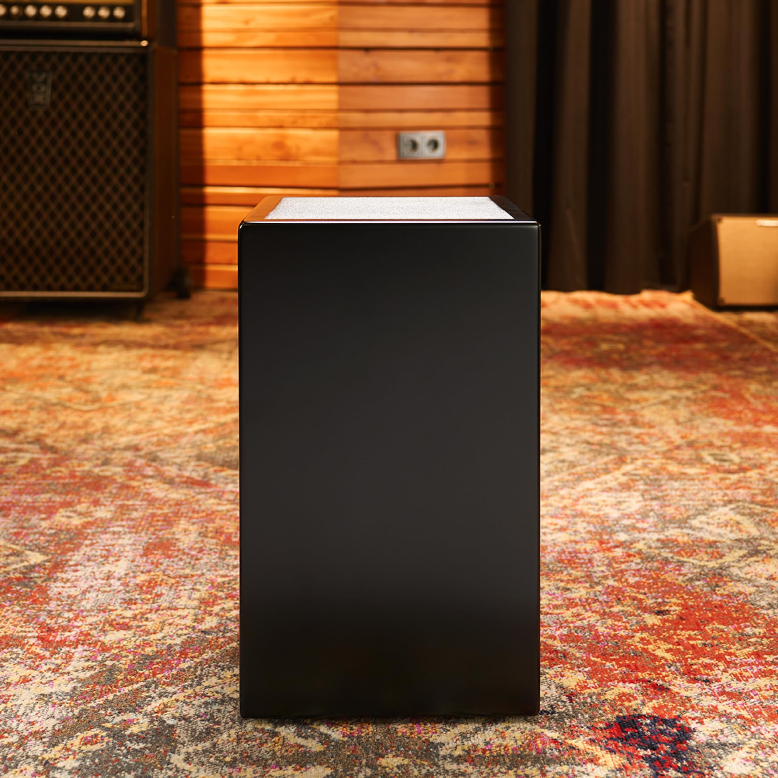 Meinl Percussion Subwoofer Cajon Instrument - Grande drum box avec 2 rosaces projetant le son - Surface de jeu American White Ash (SUBCAJ1AWA)
