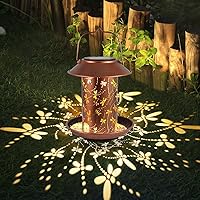 Vista 2 de Alimentadores de Pájaros para Exteriores, Linternas Solares de Libélula, Linternas Exteriores Impermeables, Decoración de Jardín, Cumpleaños