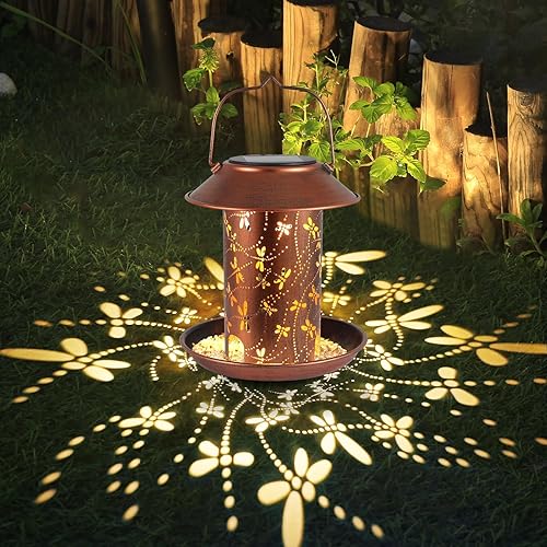 Miniatura 2 de Comederos de pájaros para exteriores, libélula, faroles solares para exteriores, impermeables, decoración de jardín, cumpleaños, para mujeres, mamá,