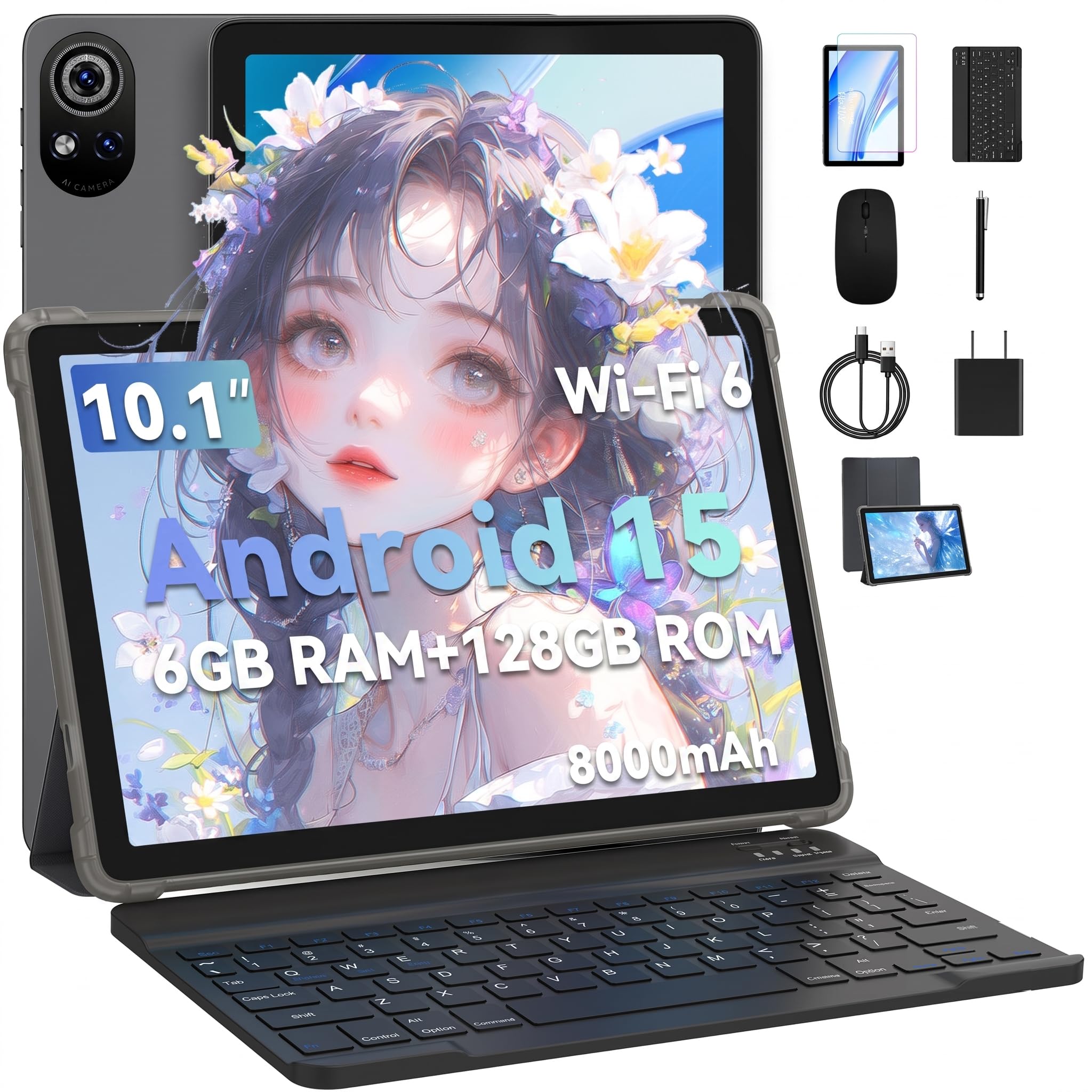 Amazon.co.jp: タブレット 10インチ Wi-Fi6モデル Android 6GB+128GB+