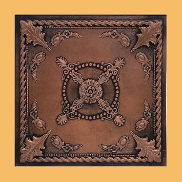 Jewel Copper/Black 24x24 PVC 20 mil Ceiling Tile - Drop in Grid or Staple/Glue Application