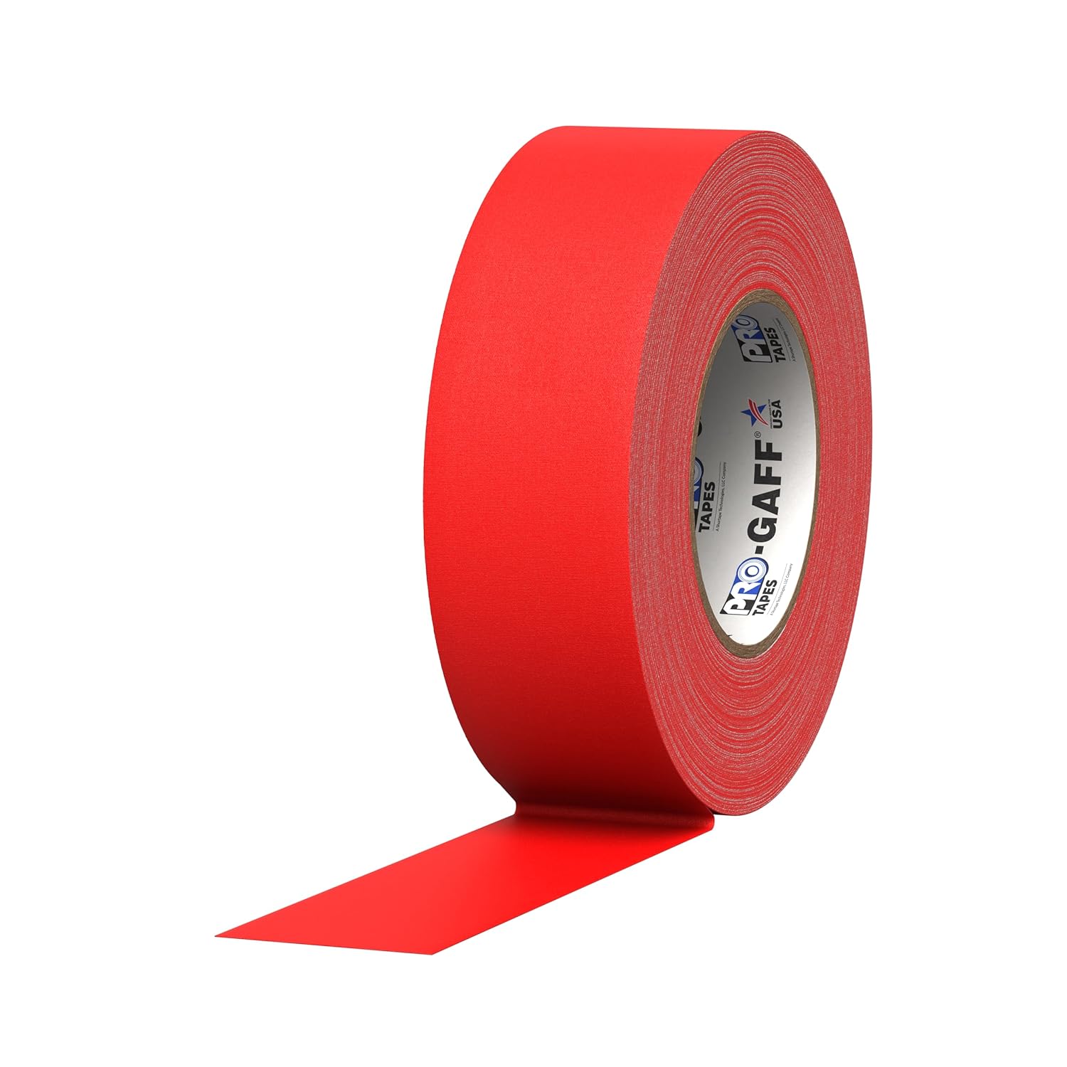 ProTapes Pro Gaff Premium Matte Cloth Gaffer's Tape With Rubber Adhesive, 11 mils Thick, 55 yds Length, 2" Width, Red (Pack of 1)