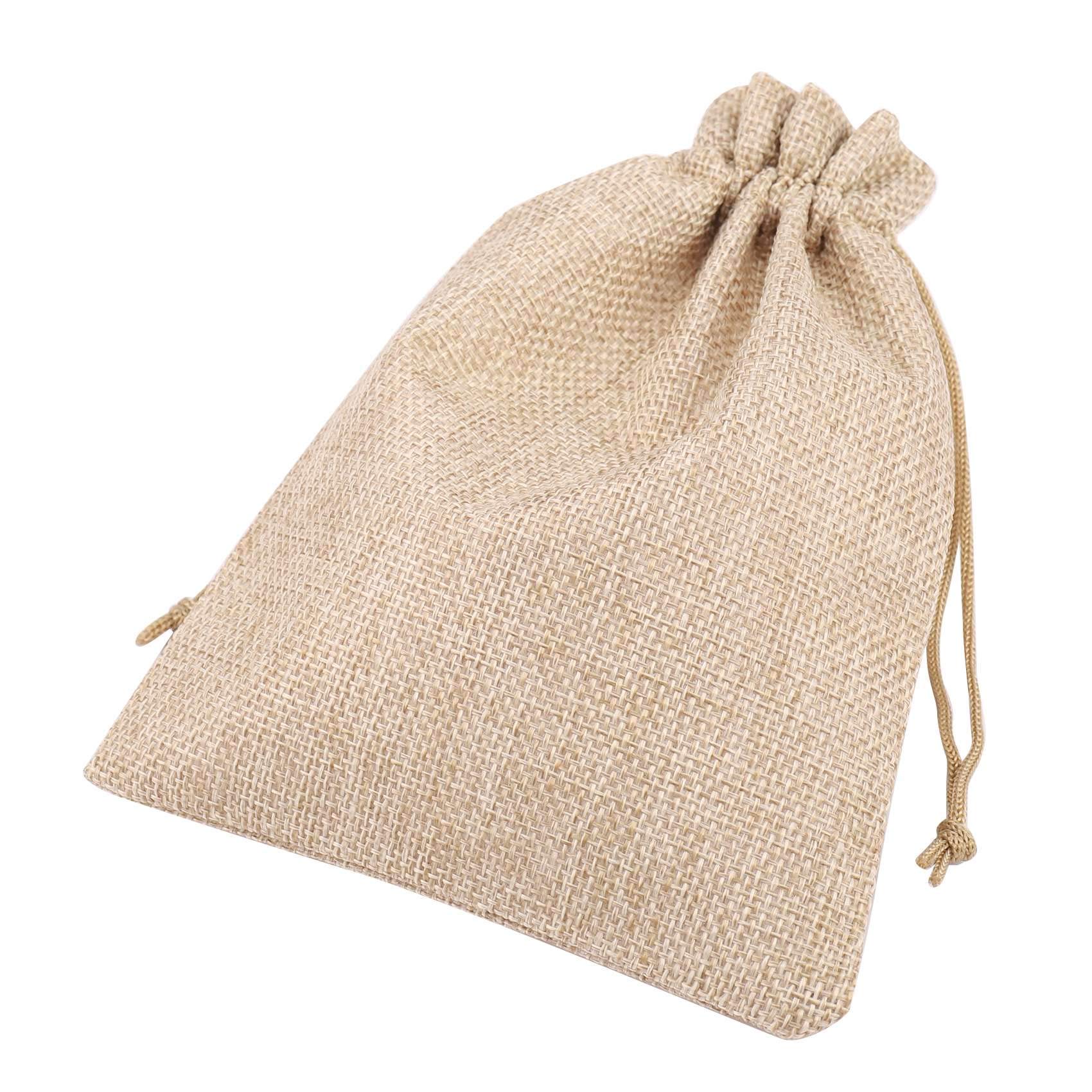 Oikabio 100 sztuk – woreczki do pakowania ze sznurkiem, 13 x 18 cm, opakowanie prezentowe, do przechowywania, płótna, na biżuterię, worki na wesele, prysznic, urodziny, Boże Narodzenie
