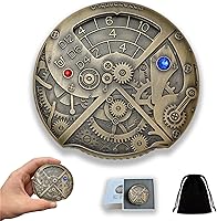 Vista 33 de Juego de dados de ruleta único de metal, mecánico, rodillo DND D & D, Steampunk Spinner D20 todo en uno D4 D6, D8, D10, D12 D100 para Dungeons and