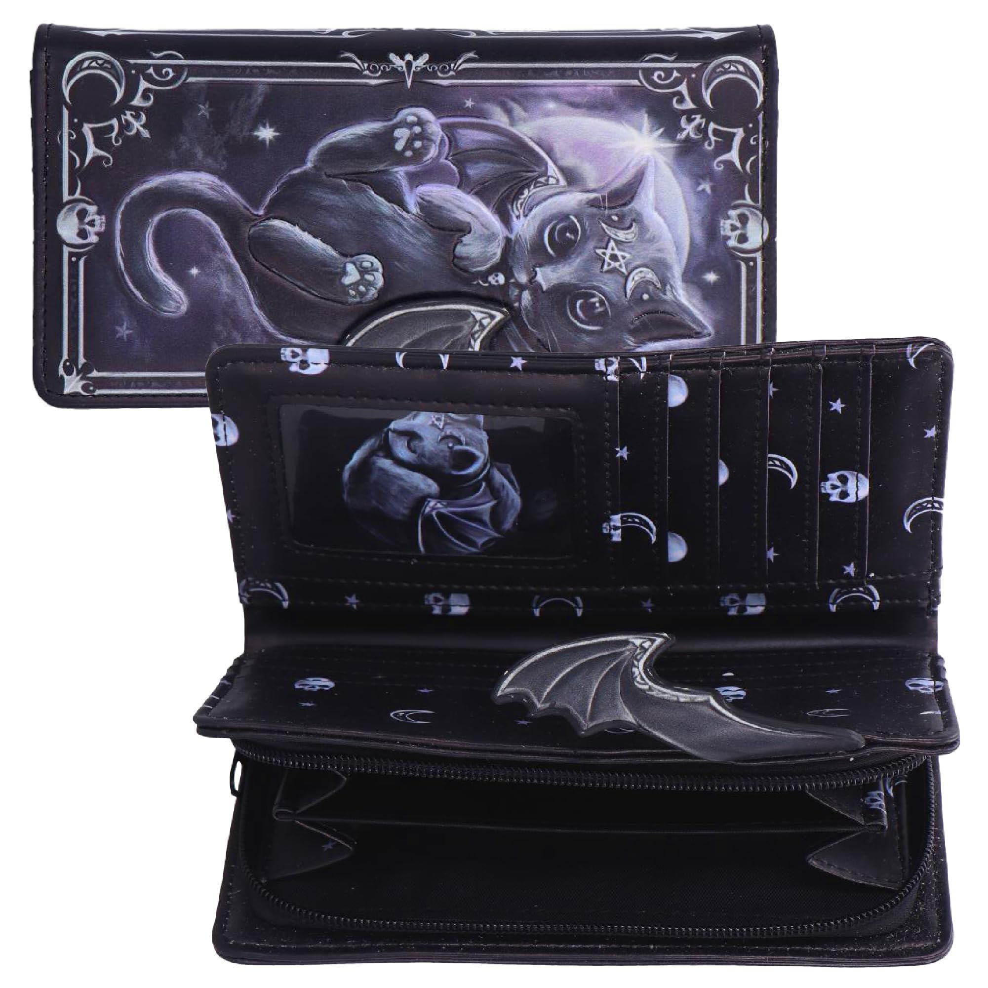 Moon of Malpuss Münzbörse, geprägtes Muster, 10 x 3 x 19 cm