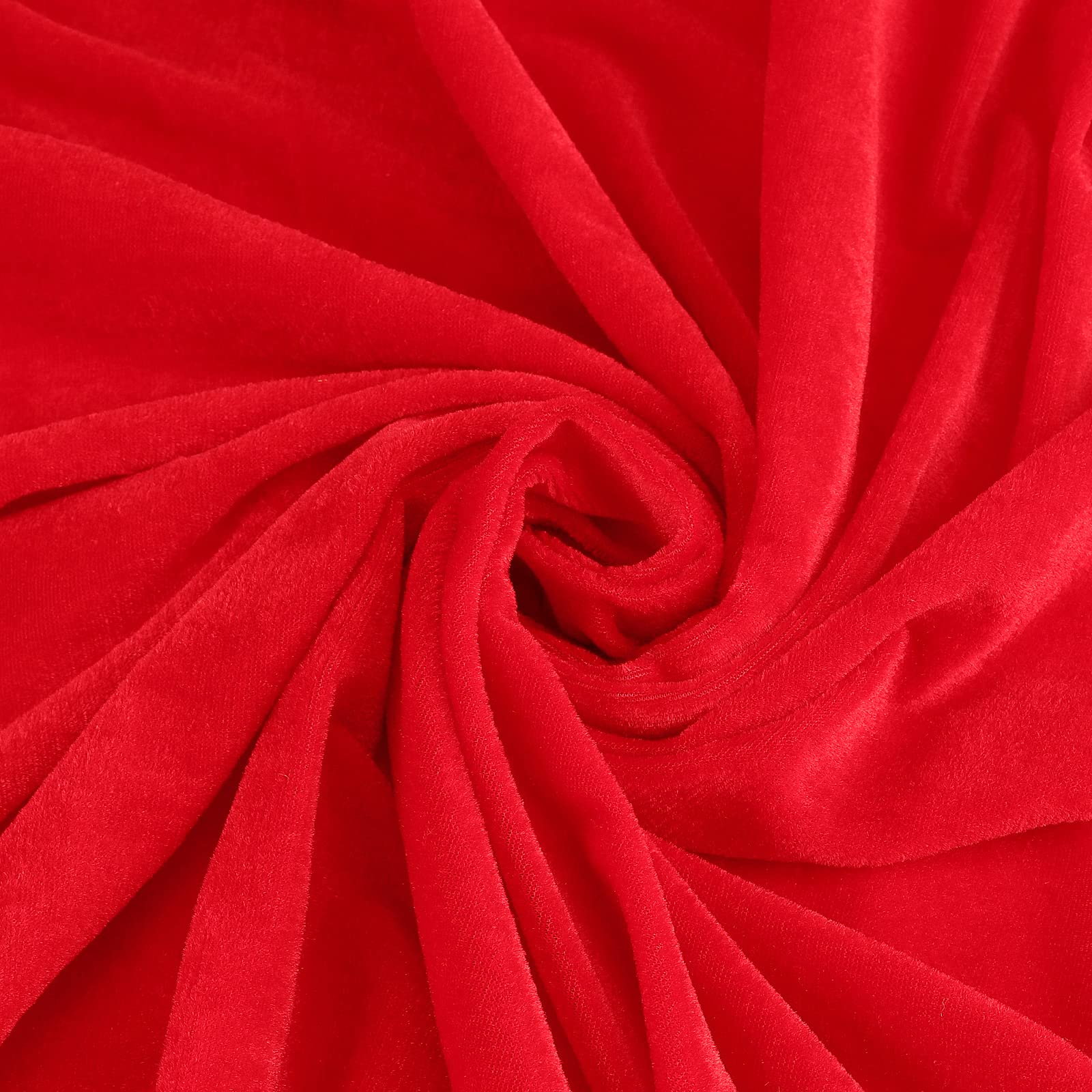 Buy PINGEUI 10 Yards x 65 Inches Red Velvet Fabric, Low Stretch Velvet