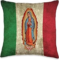 Vista 5 de Virgin Mary Accessories Co Nuestra Señora Virgen De Guadalupe - Almohada con bandera mexicana, 18.0 x 18.0 in, multicolor