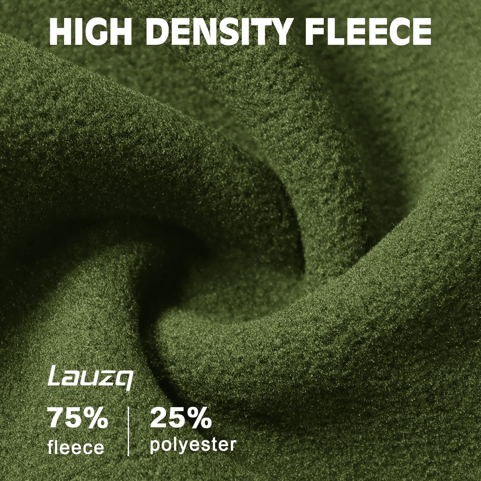 Lauzq Winter Fleece Ear Warmers Headband Ear Muffs for Men Women Kids, Ear Covers for Cold Weather Ski Running Cycling Work, Army Green, One Size 2