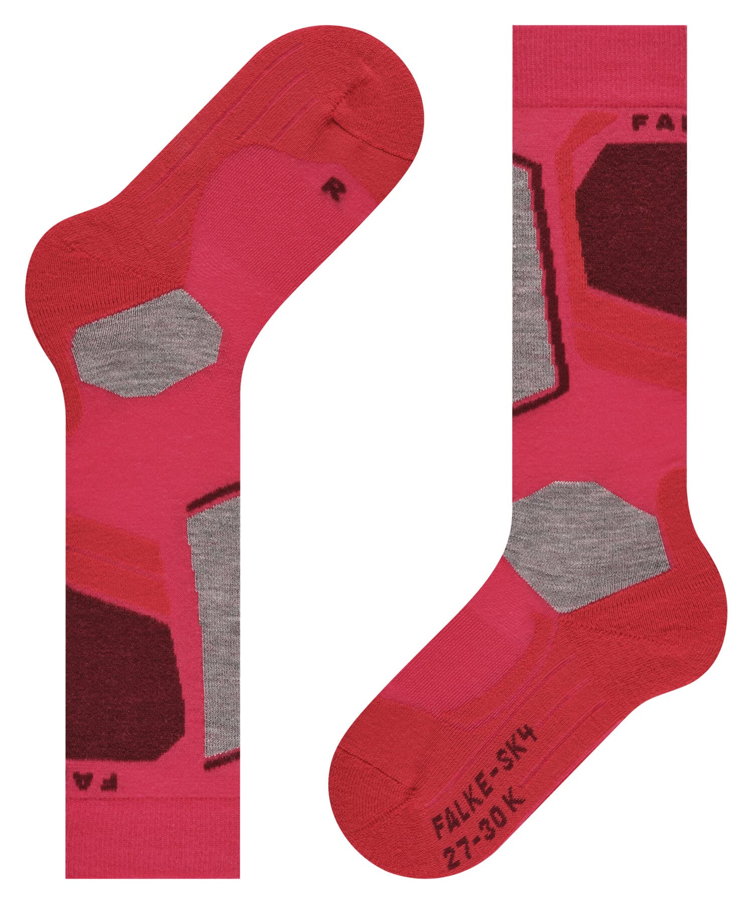 FALKE unisex niños Simple Stripes calcetín pantufla antideslizante impreso nubs en suela agarre mejorado costura plana gruesa en la zona de los pies transpirable sostenible algodón 1 par