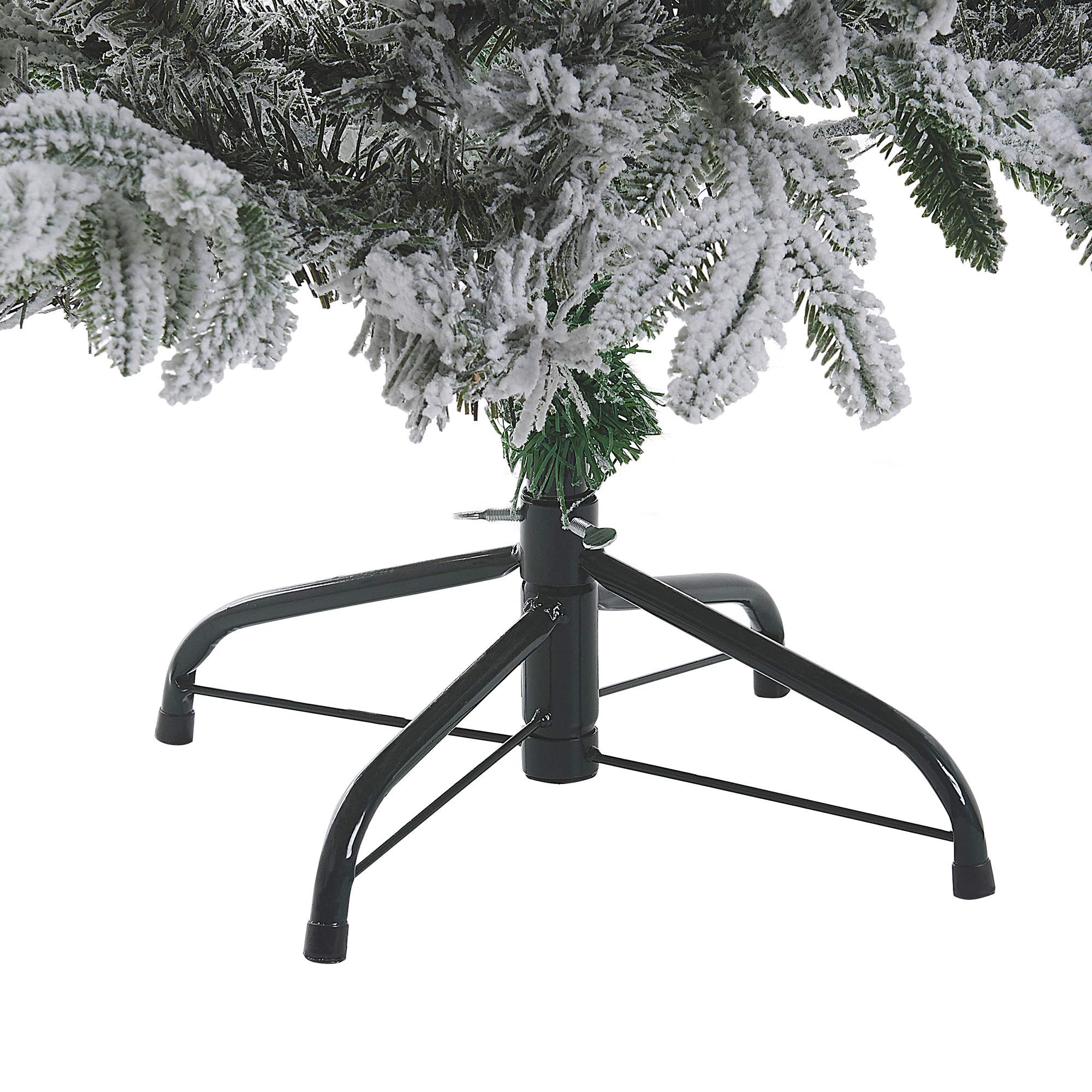 Sapin de Noël Artificiel Effet Neige 120 cm Idéal avec Branches Facilement Ajustables Aspect Naturel et Réaliste Parfait pour Tout Intérieur Beliani