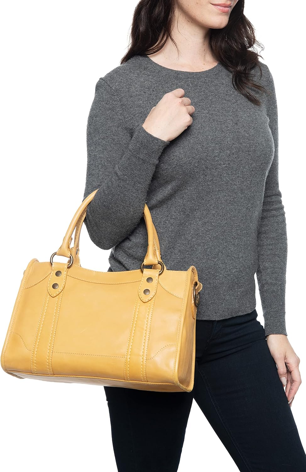 Miniatura 6 de Frye Melissa - Bolso de cuero con cremallera, Marrón