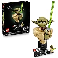 LEGO Star Wars 75438 Yoda Bust - Display Model Kit for Adults w/Green Lightsaber &