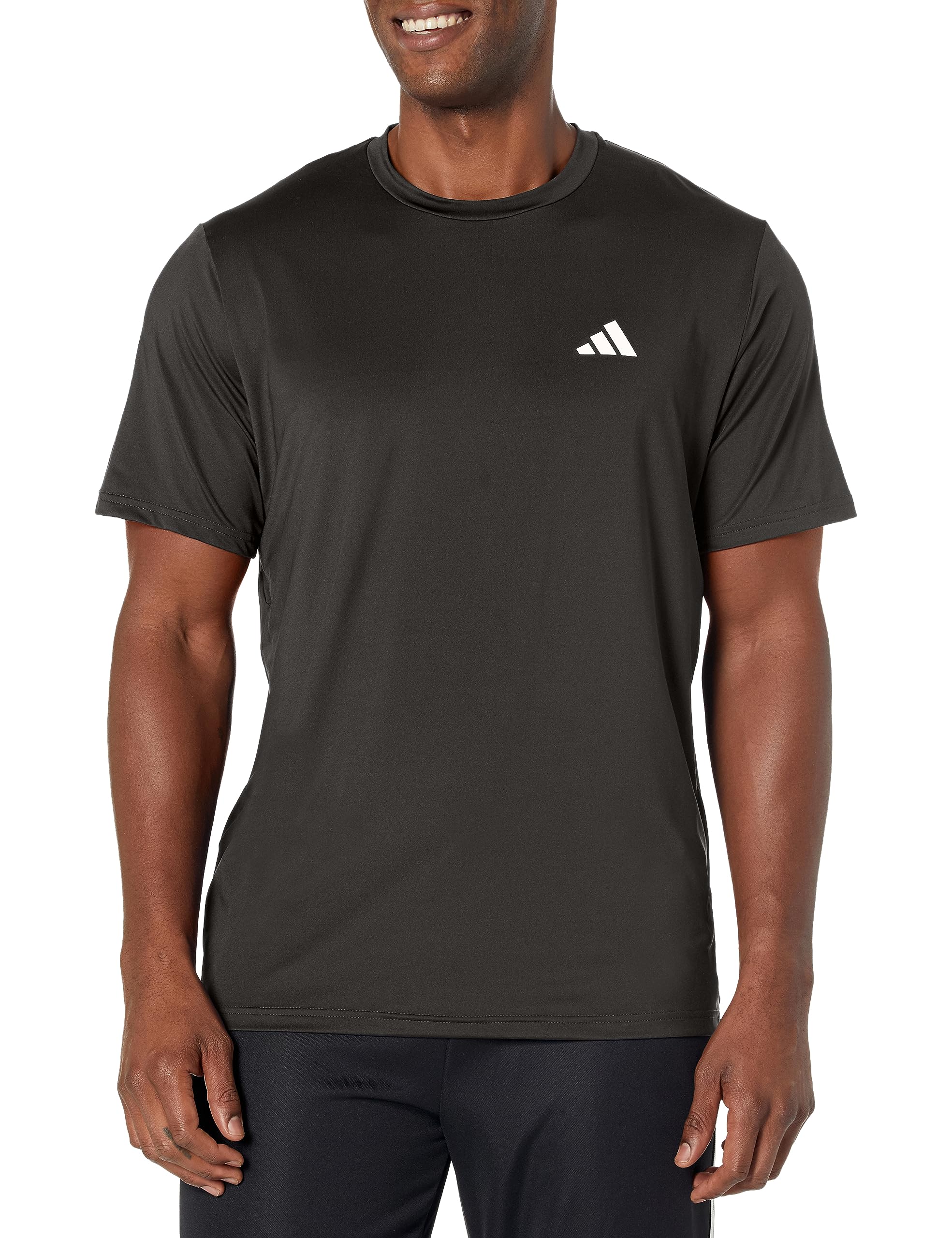 adidas Herren Train Essentials Stretch Trainings-T-Shirt, Schwarz/Weiß, XXL Tall
