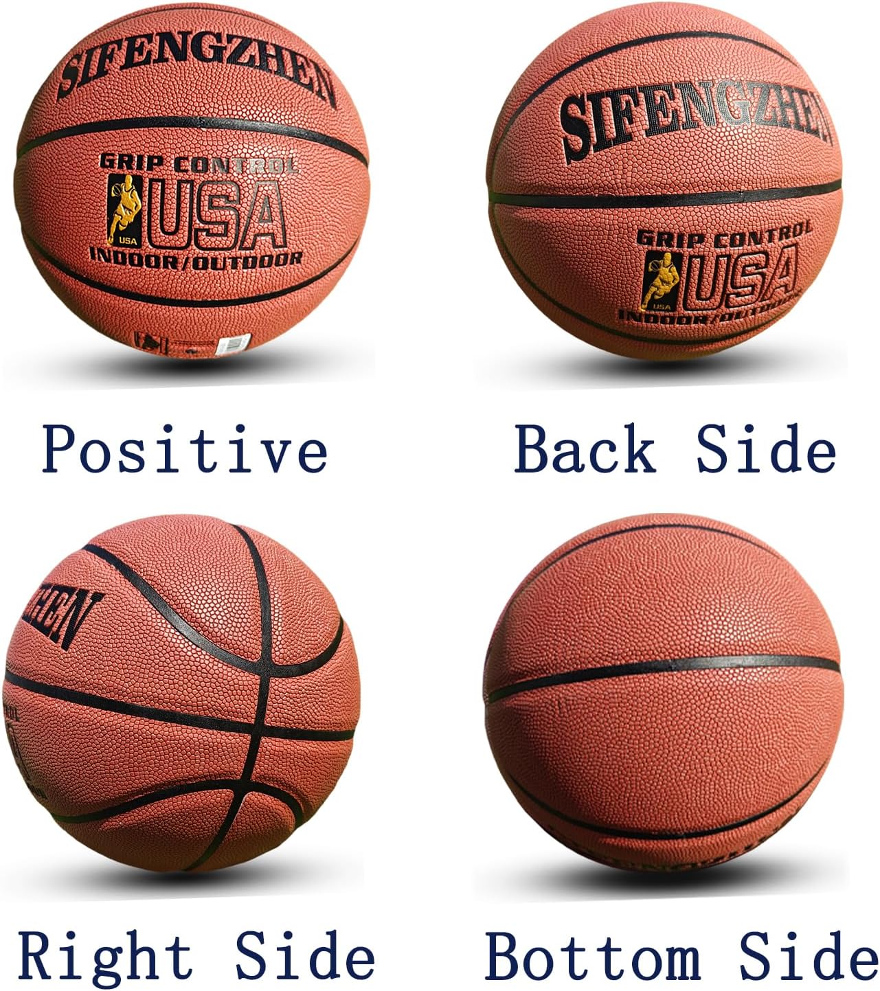 Official Size 7 Basketball - Composite Leather with Moisture-Wicking Grip - Indoor/Outdoor Game Ready