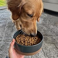 Vista 5 de Mora Ceramic Pet Bowl Size Medium - Food/Water Dish for Large Puppies, Cats, Retrievers, Medium Sized Dogs, ect. 28oz or 4 Cups - Basic Bowls for