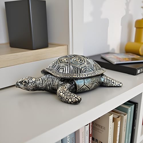 Vista 2 de Modern Sea Turtle Decor Sculpture, Coastal Beach Decorations, Resin Statue, Decorations Applicable Home, Living Room, Bedroom, Office Desk Indoor