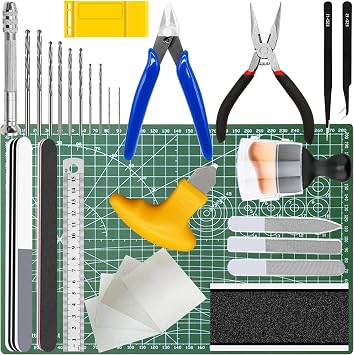 31Pcs Gundam Model Tools Kit, Modeler Basic Tools Craft Set for Car Airplane Models, Miniatures, Model Building Repairing & Fixing
