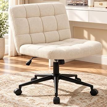 Clevich Wide Office Chair without Armrests With Wheels