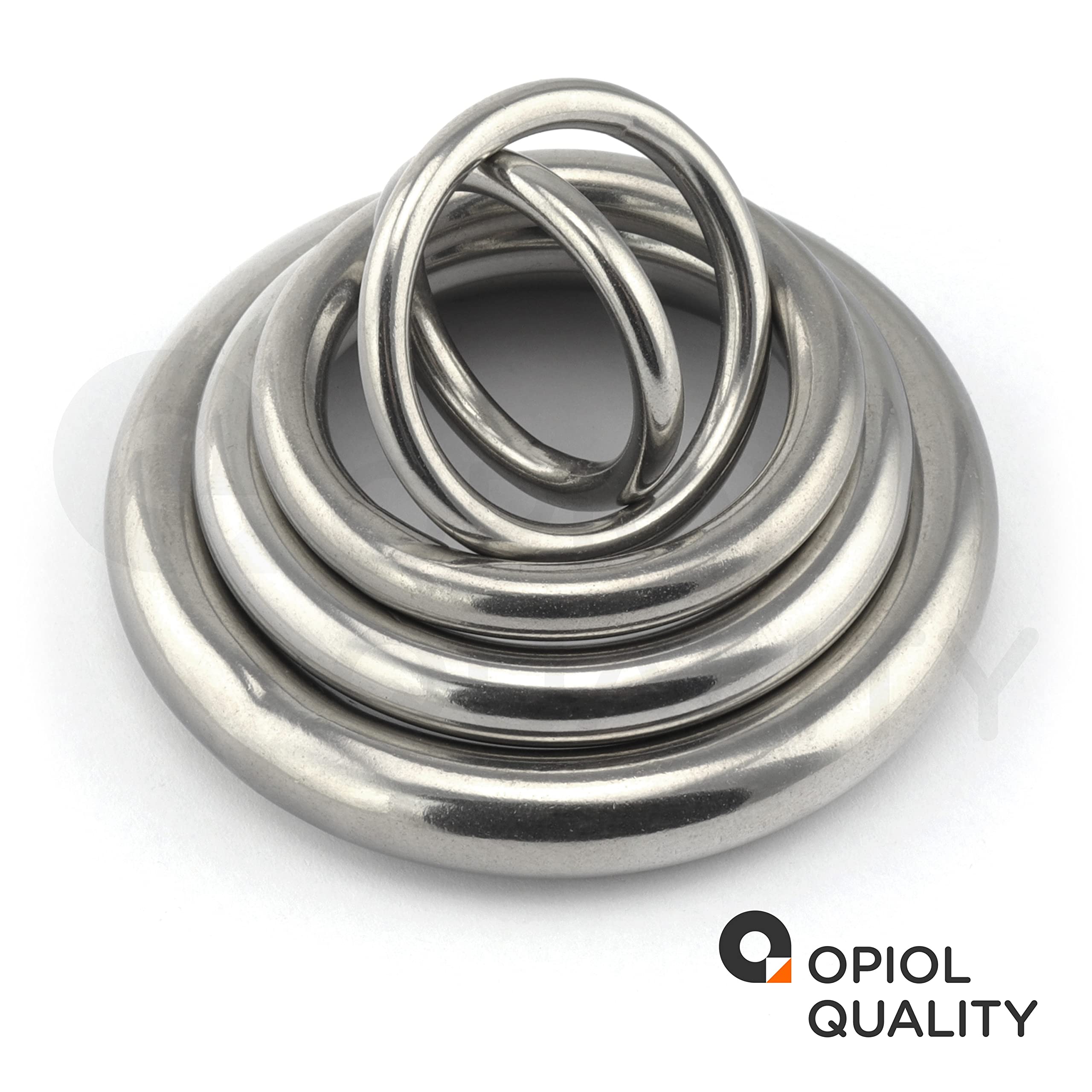 Ring geschweißt und poliert 60x10 mm aus Edelstahl A4 V4A (10 Stück) Metallring O-Ring Stahlring Ösen Edelstahlringe Oring Rundringe Rostfrei Öse