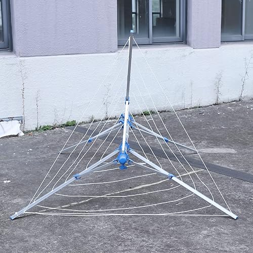 Miniatura 7 de Gdrasuya10 Percha de ropa de metal, secadora de ropa de altura ajustable, percha de ropa al aire libre, estante de secado de ropa de metal, aleación