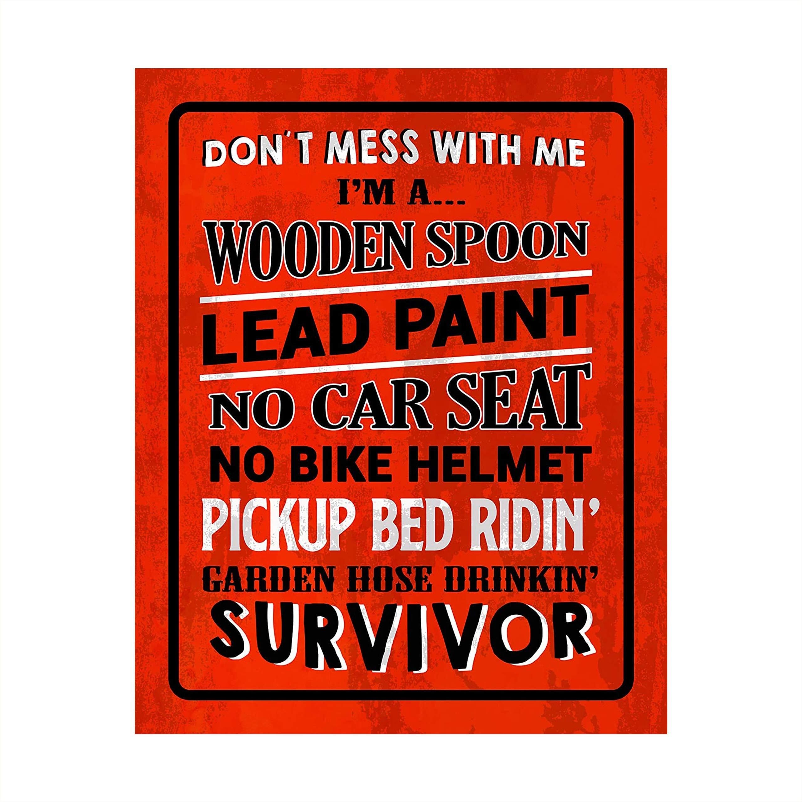 MDBJTCYZN DON’T MESS WITH ME Poster Humorous Sarcastic Gift Wall-Art Print for Home, Office, Man Cave, Living Room, Dorm Decor(Framed,16x24inch(40x60cm))