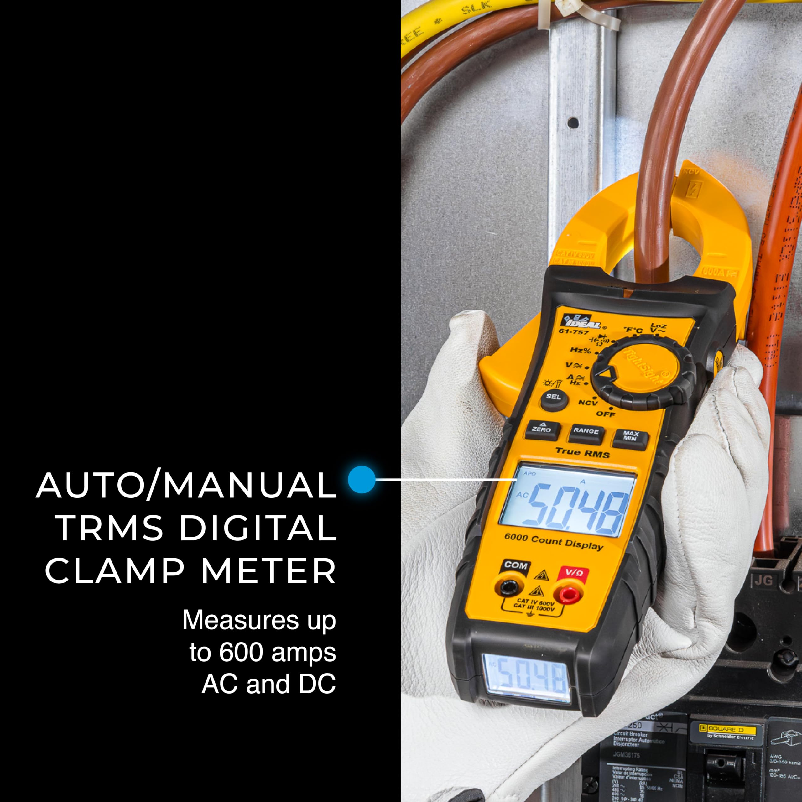 Ideal 61-757 - 600A AC/DC TRMS TightSight Clamp Meter — Amazon image 3