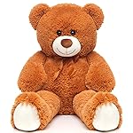 MorisMos Giant Teddy Bear Stuffed Animal 3ft, 36\'\' Big Brown Bear for Kid, 2025 Christmas Bear for Baby Shower, Large Stuffed Teddy Bear for Girlfriend Boyfriend Wife Mom Fiance Valentine\'s Birthday