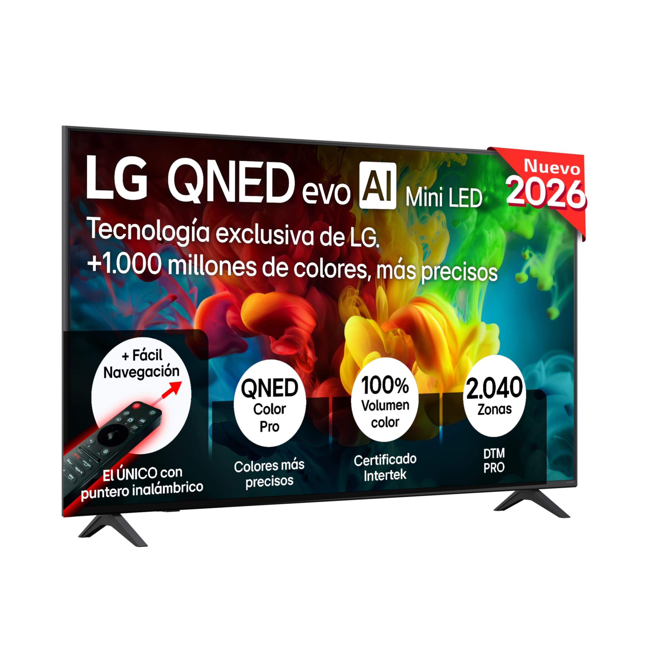 LG 75QNED82B6A - Smart TV QNED EVO AI 75" 4K Sin Reflejos 94%, 2026