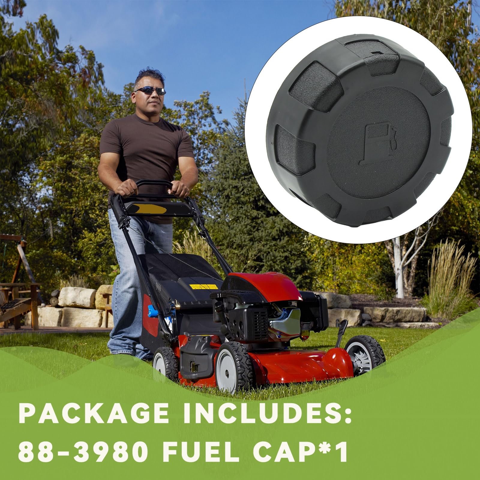 88-3980 Bouchon de carburant pour tracteurs Toro, tondeuses à gazon, tondeuses commerciales et coupe-temps Z-Master