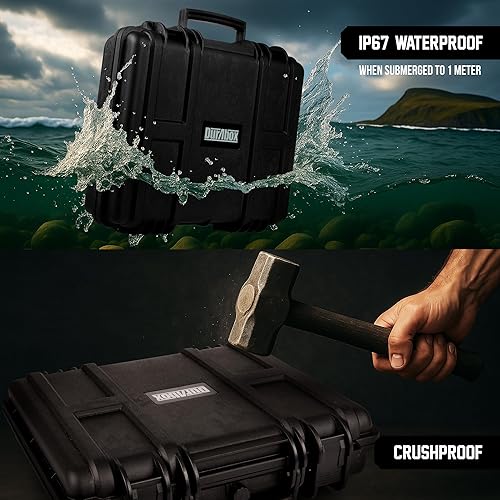 Miniatura 4 de Durabox Funda rígida para todo tipo de clima, de 16 x 14 x 4 pulgadas, aprobada por la TSA con espuma personalizable para portátiles, electrónica,