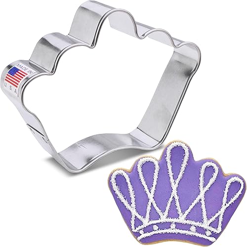 Corona de coronación de coronación Queen or King Crown de 4 pulgadas, fabricado en Estados Unidos por Ann Clark