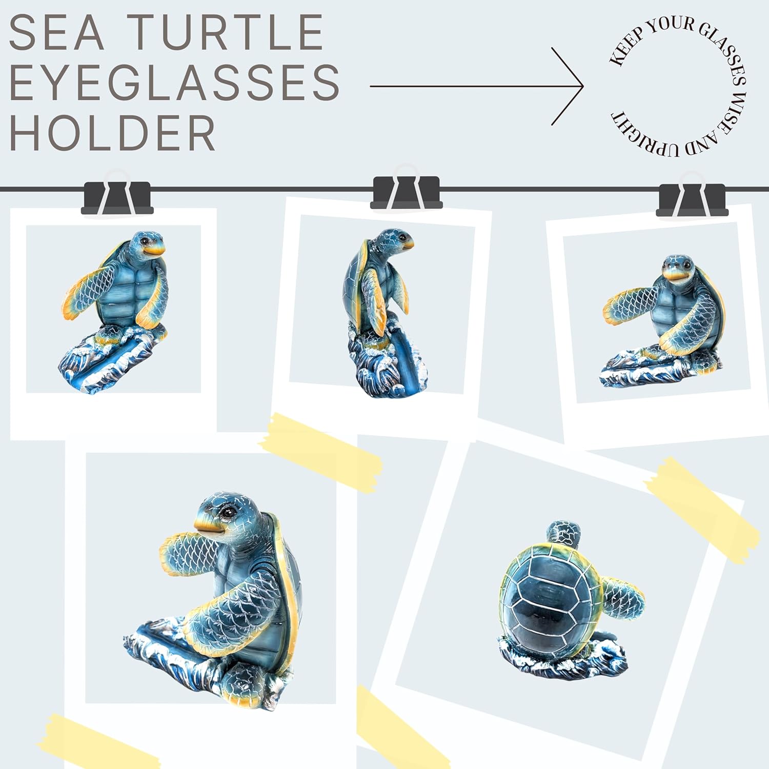 Handcrafted Sea Turtle Cell Phone Stand for Desk - Nautical Coastal Decor, Sturdy Resin Phone Stand, Beachy Marine Style - Symbol of Wisdom, Protection & Longevity, Universal Phone Compatibility