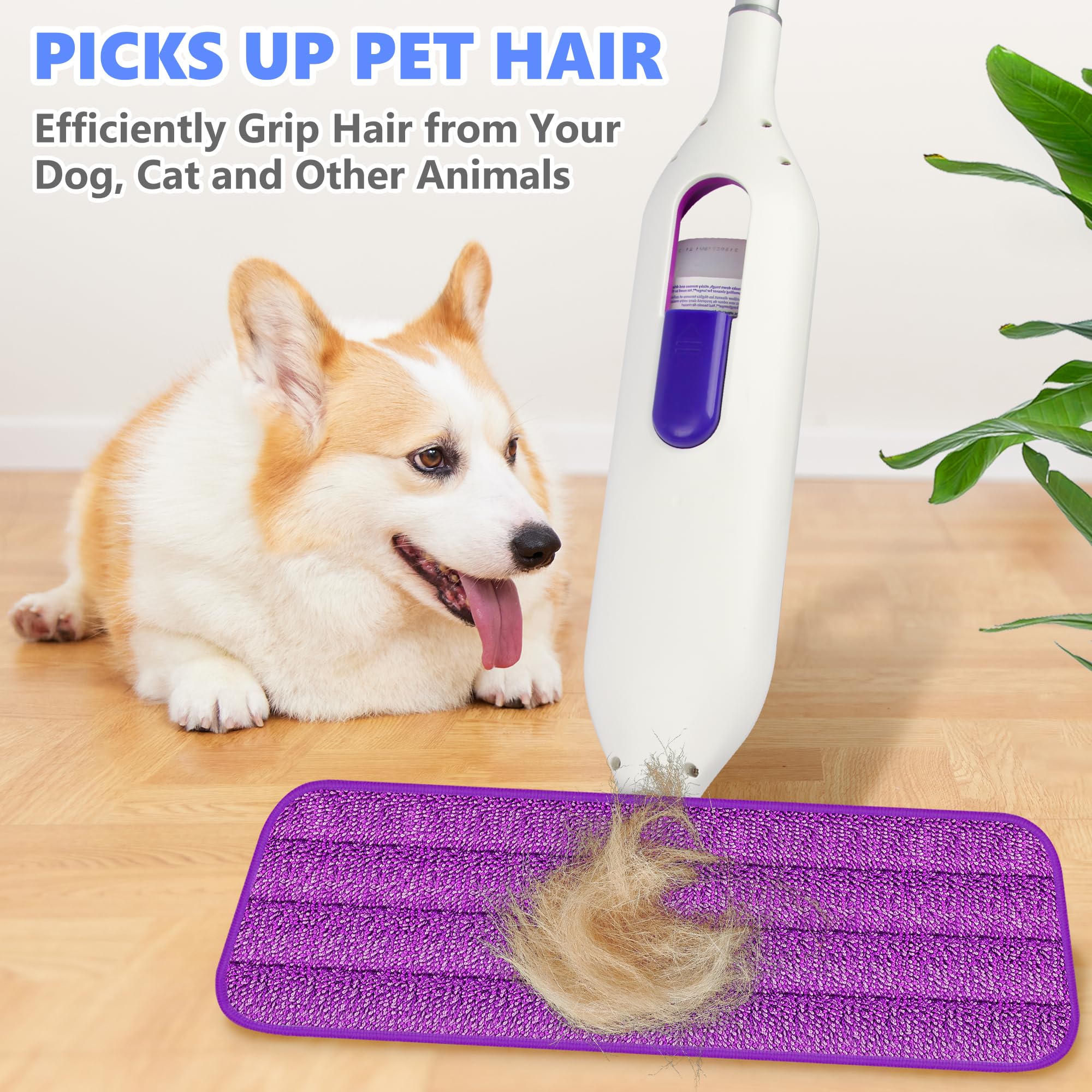 Almohadillas de repuesto reutilizables para fregona compatibles con Swiffer PowerMop, recambios de mopa eléctrica de microfibra, lavables a máquina, almohadillas de repuesto para fregona de madera